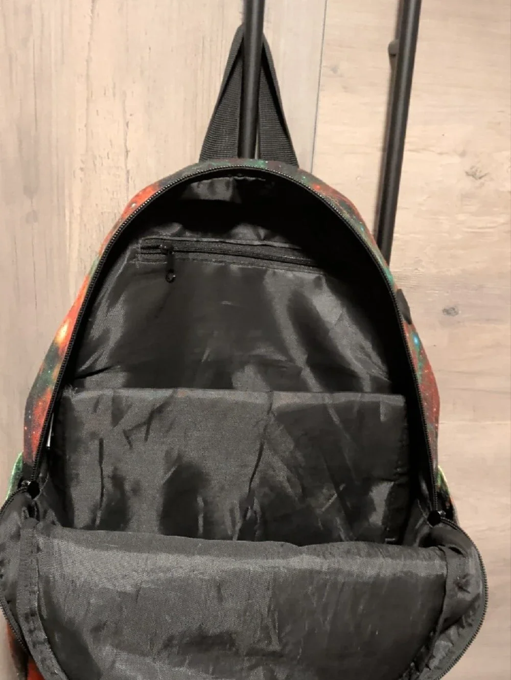 Galaxy Print Red & Teal Backpack - Unbranded